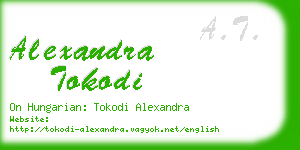 alexandra tokodi business card